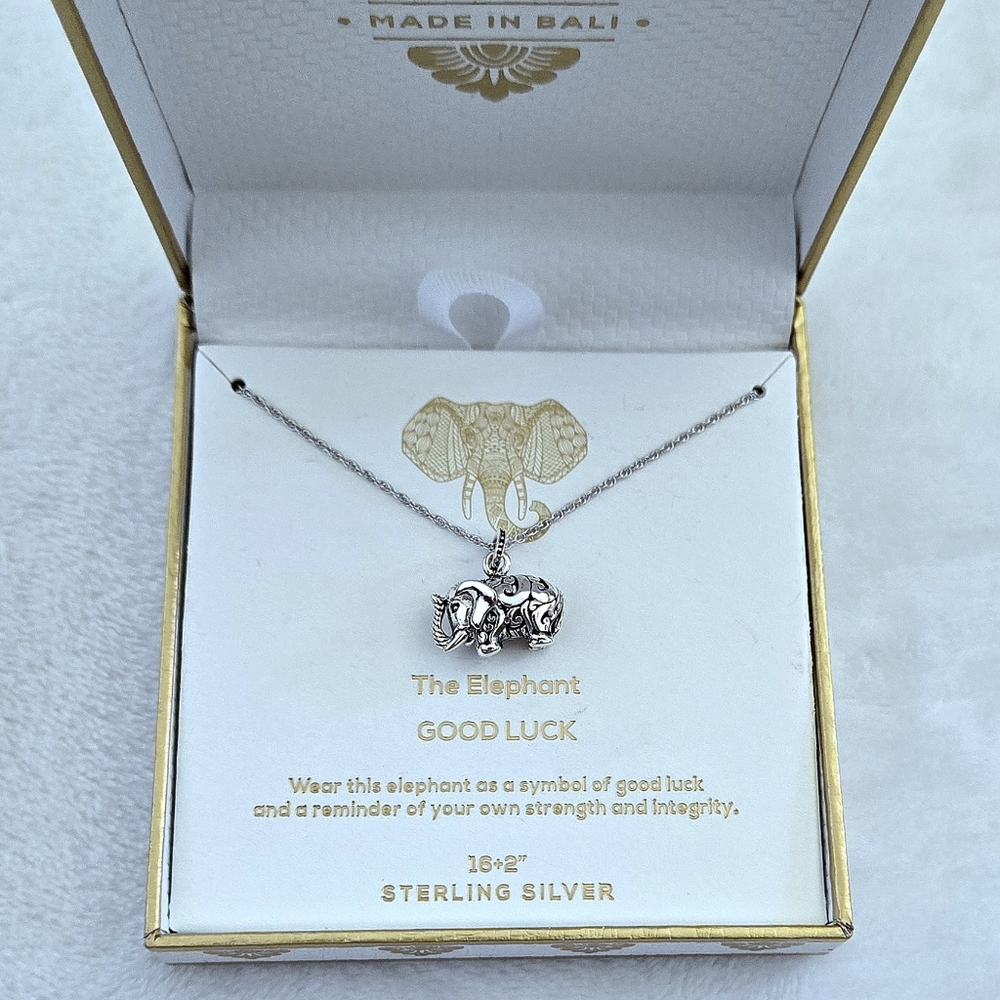 Annika Witt Sterling Silver🤍 Elephant🐘 Pendant Necklace - NIB - Picture 10 of 15